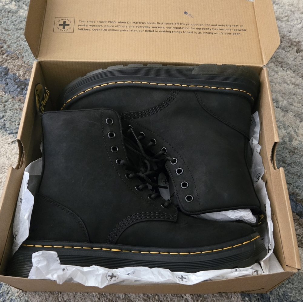 Dr. Martens Matte Black Combat Boots